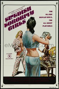 5y1422 SWEDISH SORORITY GIRLS 1sh 1977 sexy Heather Young, x-rated, the all night play girls!