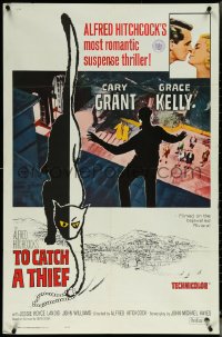 5y1452 TO CATCH A THIEF 1sh R1965 Grace Kelly & Cary Grant, Alfred Hitchcock!