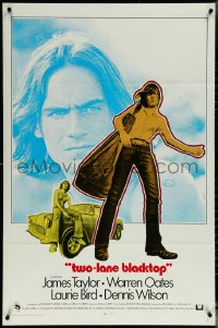 5y1463 TWO-LANE BLACKTOP int'l 1sh 1971 James Taylor is the driver, Warren Oates is GTO, Laurie Bird!