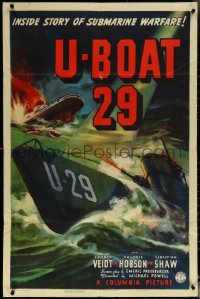 5y1464 U-BOAT 29 1sh 1939 Michael Powell & Emeric Pressburger, Spy in Black, ultra rare!