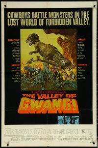 5y1470 VALLEY OF GWANGI 1sh 1969 Ray Harryhausen, great artwork of cowboys vs dinosaurs!