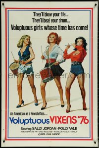 5y1482 VOLUPTUOUS VIXENS '76 1sh 1976 they'll beat your drum, artwork of sexy girls!