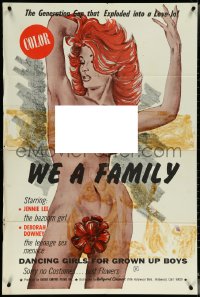 5y1489 WE A FAMILY 1sh 1971 Jean Van Hearn, sexy art of Jennie Lee as the bazoom girl!