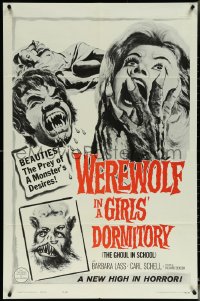 5y1493 WEREWOLF IN A GIRLS' DORMITORY 1sh 1963 beauties are the prey of a monster's desires!