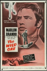 5y1504 WILD ONE 1sh R1960 great images of ultimate biker Marlon Brando!