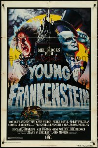 5y1518 YOUNG FRANKENSTEIN style B 1sh 1974 Mel Brooks, John Alvin art of Wilder, Boyle & Feldman!