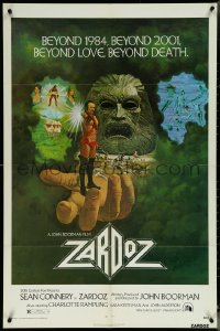 5y1519 ZARDOZ 1sh 1974 Lesser art of Sean Connery, who has seen the future and it doesn't work!