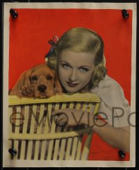 5y1817 JOAN BENNETT 4 8x10 stills 1930s wearing fabulous outfits and with puppy!