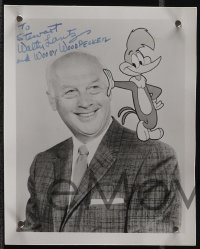 5y0111 WALTER LANTZ signed 4x5 publicity still 1963 with Woody Woodpecker Season's Greetings card!