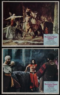 5y0968 GOLDEN VOYAGE OF SINBAD 8 LCs 1973 Ray Harryhausen, cool fantasy special effects images!