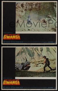 5y0987 VALLEY OF GWANGI 7 LCs 1969 Ray Harryhausen, FX images of cowboys and fighting dinosaurs!