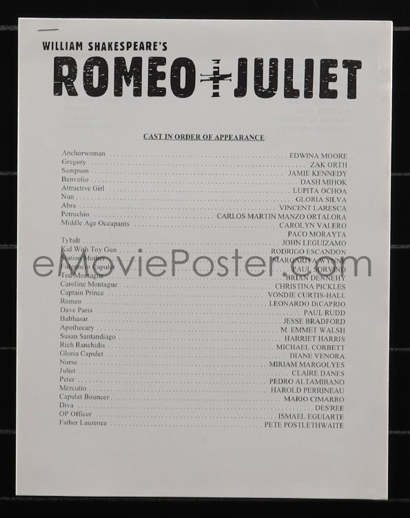 Romeo + Juliet” (1996) >> Claire Danes & Pete Postlethwaite