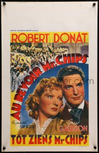 5z0800 GOODBYE MR. CHIPS Belgian R1950s different image of teacher Robert Donat & Greer Garson!