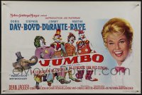 5z0802 JUMBO Belgian 1962 Doris Day, Jimmy Durante, Stephen Boyd, Martha Raye circus elephant, rare!