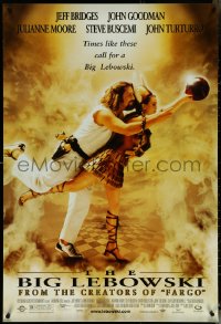 5z0318 BIG LEBOWSKI 1sh 1998 Coen Bros cult classic, Jeff Bridges bowling w/Julianne Moore!