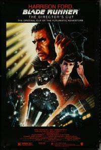 5z0321 BLADE RUNNER 1sh R1992 Ridley Scott's director's cut, Alvin art of Harrison Ford!