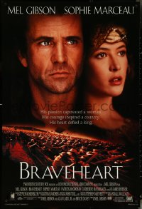 5z0331 BRAVEHEART style C int'l DS 1sh 1995 Mel Gibson as William Wallace in the Scottish Rebellion!