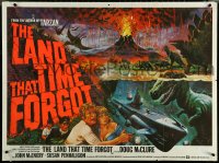 5z0103 LAND THAT TIME FORGOT British quad 1975 Burroughs, Chantrell dinosaur day-glo art, ultra rare