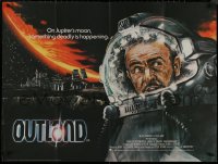 5z0111 OUTLAND British quad 1981 cool totally different artwork of Sean Connery!