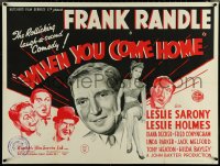 5z0129 WHEN YOU COME HOME British quad 1947 rollicking laugh-a-second comedy, different & ultra rare!