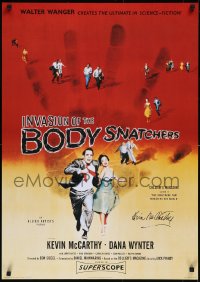 5z0203 INVASION OF THE BODY SNATCHERS signed 24x34 English commercial poster 1996 by Kevin McCarthy!