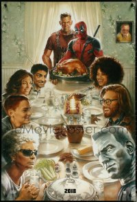 5z0363 DEADPOOL 2 teaser DS 1sh 2018 wacky parody art of Norman Rockwell's Freedom from Want