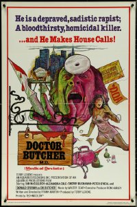 5z0371 DOCTOR BUTCHER M.D. 1sh 1981 Marino Girolami's Zombi Holocaust, creepy artwork!