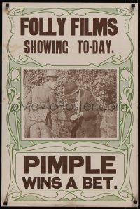 5z0209 PIMPLE WINS A BET English double crown 1913 Fred Evans stars/directs w/ brother, ultra rare!