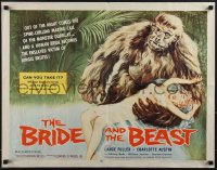 5z0832 BRIDE & THE BEAST 1/2sh 1958 Ed Wood classic, great art of fake ape holding sexy girl!