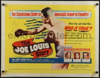 5z0847 JOE LOUIS STORY style B 1/2sh 1953 close up art of heavyweight champion boxer throwing punch!