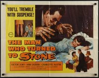 5z0853 MAN WHO TURNED TO STONE 1/2sh 1957 Victor Jory practices unholy medicine, cool horror art!