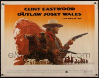 5z0856 OUTLAW JOSEY WALES 1/2sh 1976 Eastwood is an army of one, best montage art by Roy Andersen!