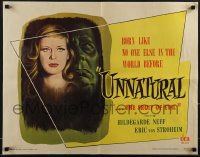 5z0866 UNNATURAL 1/2sh 1956 Arthur Maria Rabenalt's Alraune, Erich von Stroheim & Hildegard Knef!