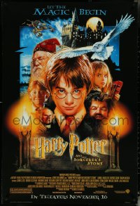 5z0419 HARRY POTTER & THE PHILOSOPHER'S STONE advance DS 1sh 2001 Drew Struzan art, Sorcerer's Stone!