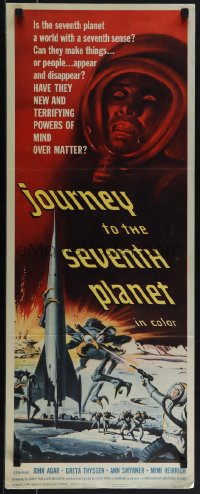 5z0693 JOURNEY TO THE SEVENTH PLANET insert 1961 have they terrifying powers of mind over matter?