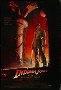 5z0434 INDIANA JONES & THE TEMPLE OF DOOM 1sh 1984 adventure is Harrison Ford's name, Wolfe art!