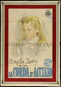 5z0251 LA CORDA D'ACCIAIO Italian 1sh 1953 young girl from circus family by Geleng, ultra rare!