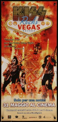 5z0748 KISS ROCKS VEGAS Italian locandina 2016 Gene Simmons, Paul Stanley, Singer, Thayer!