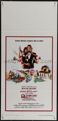 5z0752 OCTOPUSSY Italian locandina 1983 sexy Maud Adams & Roger Moore as James Bond by Daniel Goozee