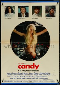 5z0271 CANDY 2 Italian 26x37 pbustas 1970 Marlon Brando, Burton, Matthau & pretty Ewa Aulin!