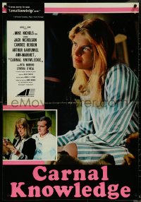 5z0259 CARNAL KNOWLEDGE Italian 26x37 pbusta 1972 Jack Nicholson and sexy Candice Bergen, English!