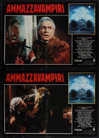 5z0896 FRIGHT NIGHT 6 Italian 18x26 pbustas 1986 Sarandon, border art by Peter Mueller!