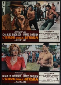 5z0874 HARD TIMES 10 Italian 18x26 pbustas 1975 Walter Hill, Charles Bronson, Streetfighter!