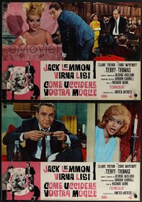 5z0875 HOW TO MURDER YOUR WIFE 10 Italian 19x27 pbustas 1965 Jack Lemmon, Virna Lisi!