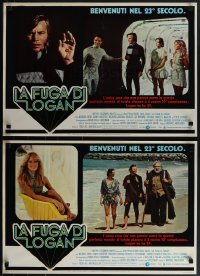 5z0877 LOGAN'S RUN 10 Italian 18x26 pbustas 1976 Peter Ustinov, Michael York & Jenny Agutter!