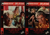 5z0878 MODESTY BLAISE 10 Italian 19x26 pbustas 1966 Joseph Losey, Monica Vitti, Dirk Bogarde!