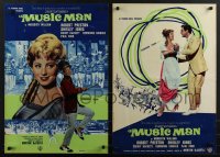 5z0889 MUSIC MAN 8 Italian 18x27 pbustas 1963 Robert Preston, Shirley Jones, classic musical!