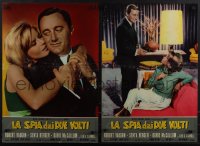 5z0881 SPY WITH MY FACE 10 Italian 18x27 pbustas 1966 Vaughn, McCallum, Berger, Man From UNCLE!