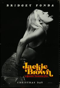 5z0442 JACKIE BROWN teaser DS 1sh 1997 Quentin Tarantino, De Niro, Fonda, Jackson, Grier, top cast!