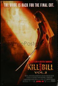 5z0453 KILL BILL: VOL. 2 advance 1sh 2004 bride Uma Thurman with katana, Quentin Tarantino!